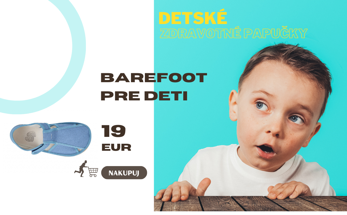 Barefoot detské papučky